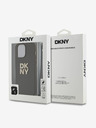 DKNY PU kožený zadný kryt na iPhone 14 Pro hnedý DKNY
