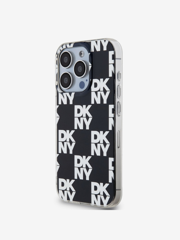 DKNY Zadný kryt PC/TPU s károvaným vzorom pre iPhone 15 Pro Max Black DKNY