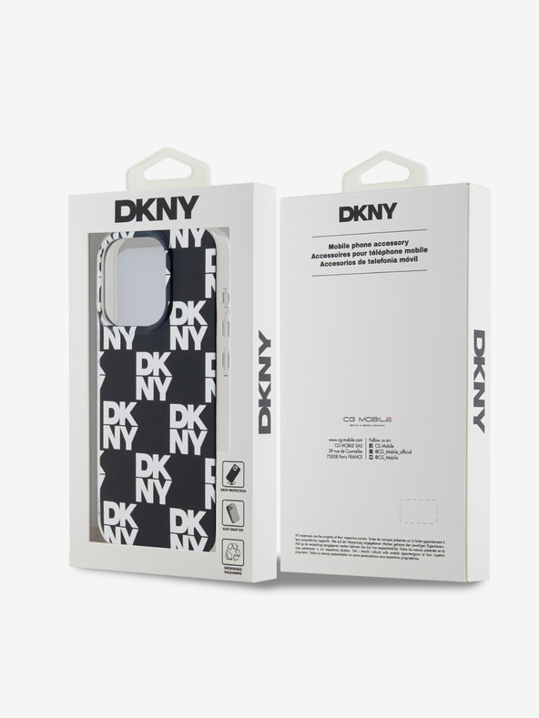 DKNY Zadný kryt PC/TPU s károvaným vzorom pre iPhone 15 Pro Max Black DKNY