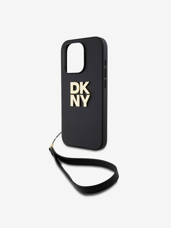 DKNY PU kožený zadný kryt na iPhone 14 Pro Black DKNY