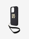 DKNY PU kožený zadný kryt na iPhone 14 Pro Black DKNY