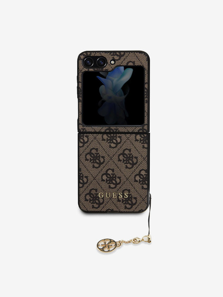 Guess Guess 4G Charm Zadný kryt pre Samsung Galaxy Z Flip 5 Brown