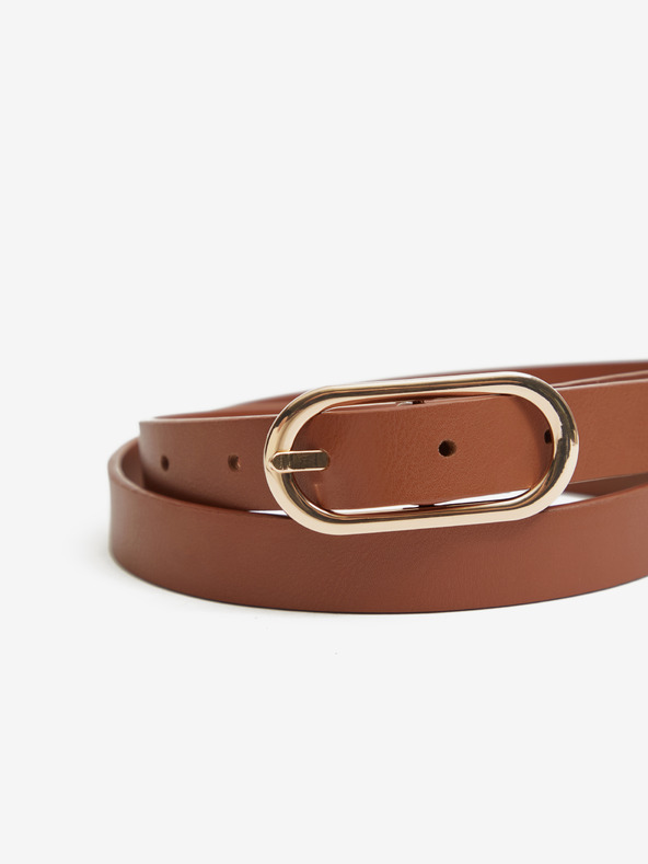 Orsay Hnedý dámsky kožený opasok ORSAY