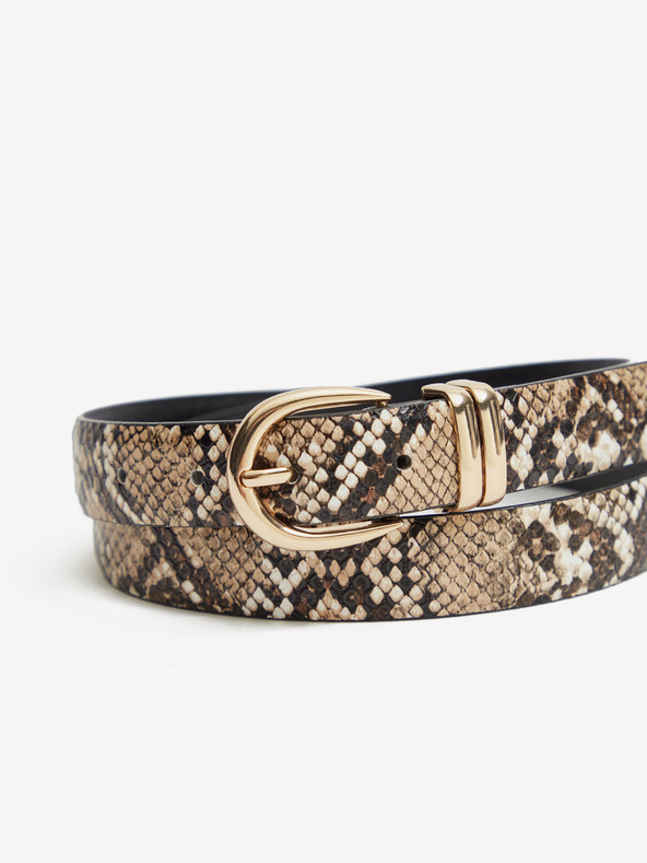 Orsay Svetlo hnedý vzorovaný dámsky opasok ORSAY