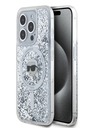 Karl Lagerfeld Karl Lagerfeld Liquid Glitter Karl Head MagSafe zadný kryt pre iPhone 15 Pro Max Transparent
