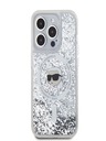Karl Lagerfeld Karl Lagerfeld Liquid Glitter Karl Head MagSafe zadný kryt pre iPhone 15 Pro Max Transparent