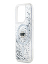 Karl Lagerfeld Karl Lagerfeld Liquid Glitter Karl Head MagSafe zadný kryt pre iPhone 15 Pro Max Transparent