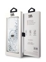Karl Lagerfeld Karl Lagerfeld Liquid Glitter Karl Head MagSafe zadný kryt pre iPhone 15 Pro Max Transparent