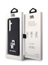 Karl Lagerfeld PU Saffiano Karl and Choupette kovový zadný kryt pre Samsung Galaxy S24 čierny Karl Lagerfeld