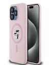Karl Lagerfeld Tekutý silikónový kryt Karl and Choupette Magsafe Back Cover pre iPhone 14 Pro Max Pink Karl Lagerfeld