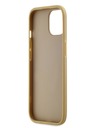 Karl Lagerfeld PU zadný kryt so zvrásneným podpisom a logom pre iPhone 15 zlatý Karl Lagerfeld