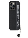 Karl Lagerfeld Karl Lagerfeld PU Saffiano Rhinestone Charm zadný kryt pre iPhone 15 Pro čierny