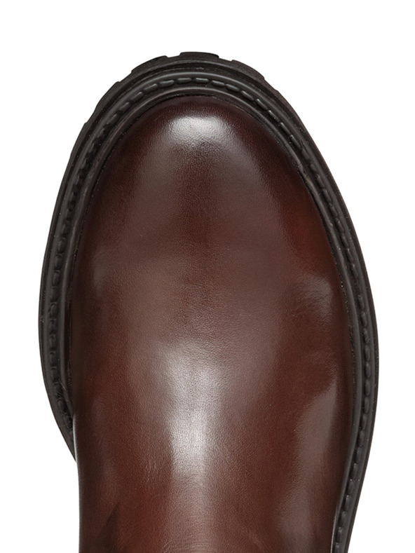 Geox Tmavohnedé dámske čižmy Geox Iridea