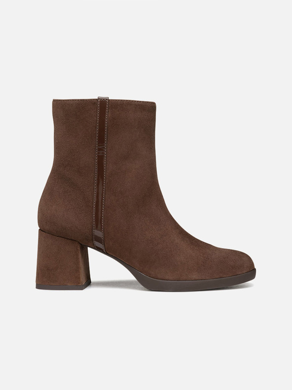 Geox Tmavohnedé dámske členkové topánky Geox Walk Pleasure 55