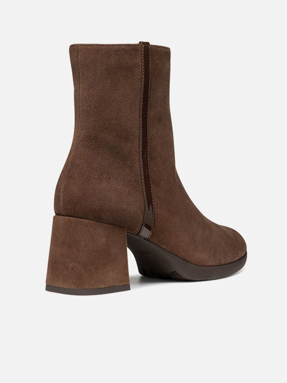 Geox Tmavohnedé dámske členkové topánky Geox Walk Pleasure 55