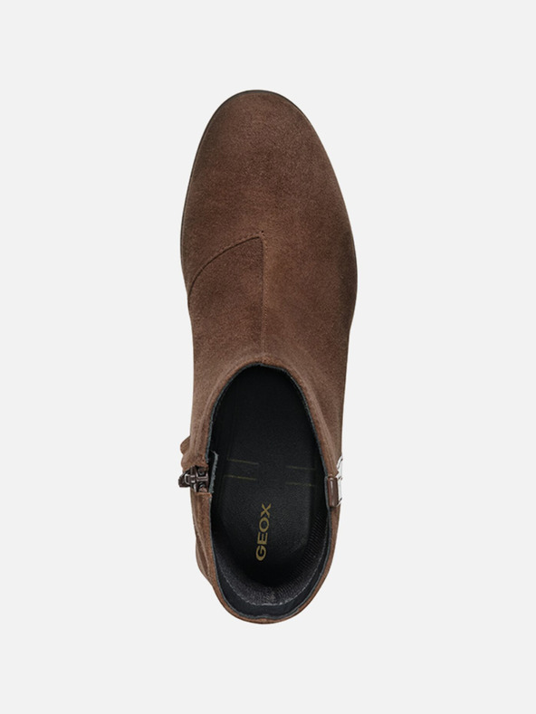 Geox Tmavohnedé dámske členkové topánky Geox Walk Pleasure 55