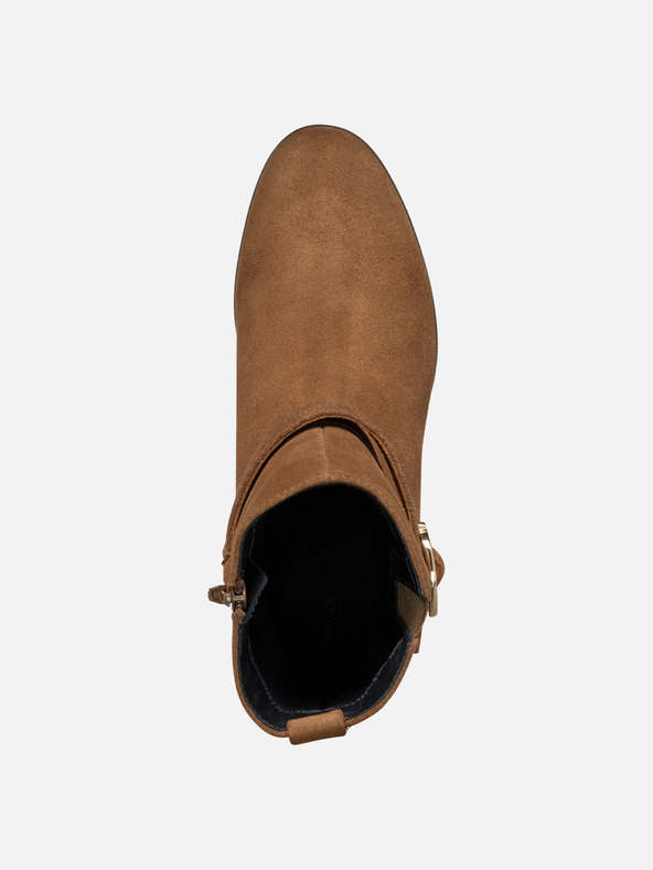 Geox Hnedé dámske členkové topánky Geox Walk Pleasure 55