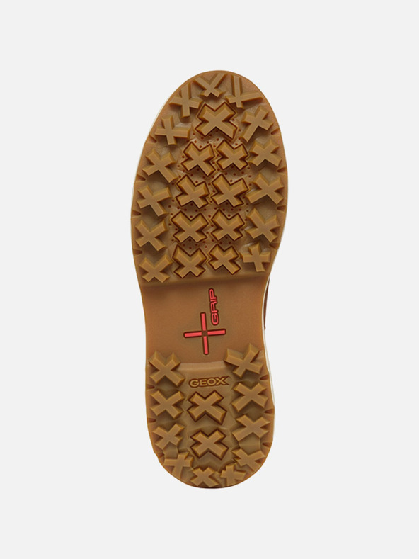 Geox Hnedé dámske členkové topánky Geox Lamide+Grip ABX