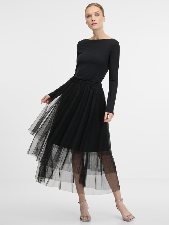 Orsay Čierna dámska sukňa ORSAY