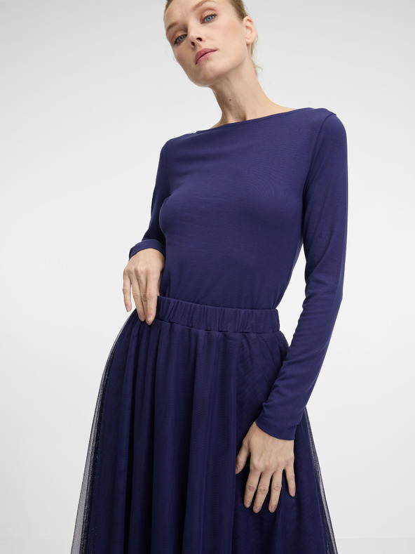 Orsay Tmavomodrá dámska sukňa midi ORSAY