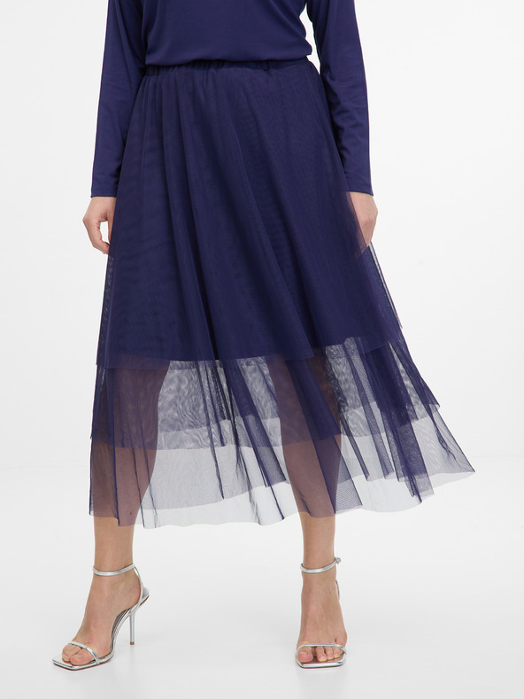 Orsay Tmavomodrá dámska sukňa midi ORSAY