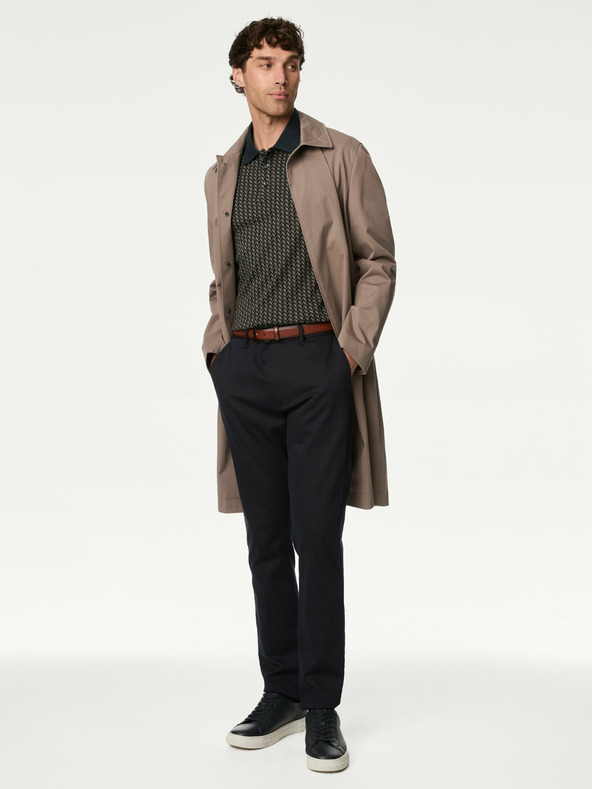 Marks & Spencer Polotričko s geometrickou potlačou, 100 % bavlna Marks & Spencer tmavomodrá