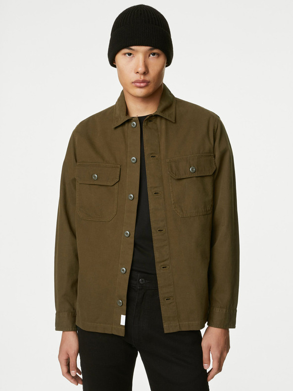 Marks & Spencer Khaki pánske vrchné tričko Marks & Spencer