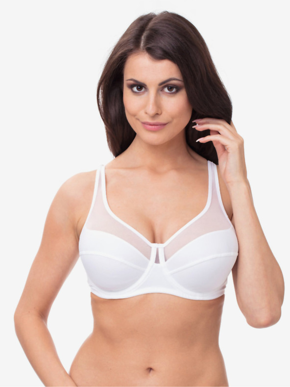 DIM Biela dámska podprsenka s kosticami Dim GENEROUS CLASSIC BRA