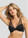 DIM Čierna dámska podprsenka s kosticami Dim GENEROUS INVISIBLE UNDERWIRE PADDED BRA