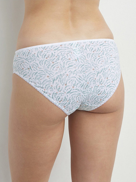 DIM Modro-biele dámske vzorované nohavičky Dim GENEROUS COTTON BIO SLIP
