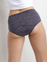 DIM Body modré dámske bodkované menštruačné nohavičky Dim MENSTRUAL BOXER