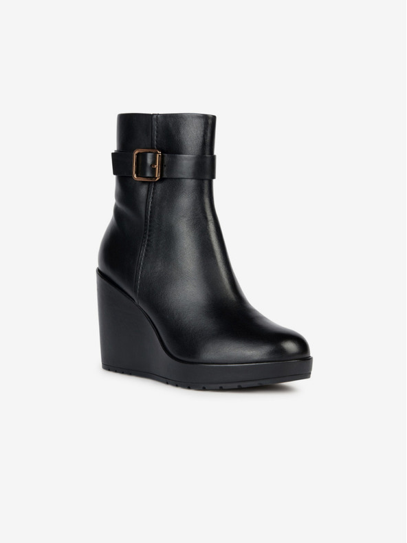 Geox Čierne dámske členkové topánky Geox Manilva