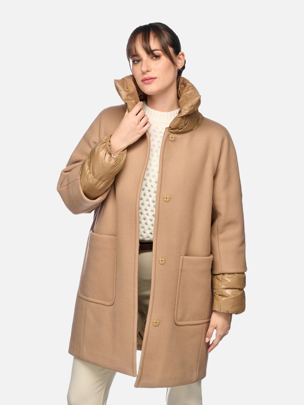 Geox Hnedý dámsky kabát Geox Diamanta