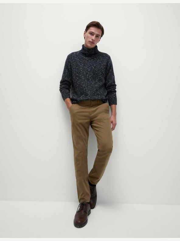 Marks & Spencer Strečové chino nohavice slim fit Marks & Spencer hnedé