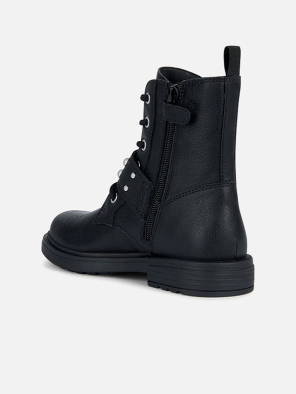 Geox Čierne dievčenské členkové topánky Geox Eclair