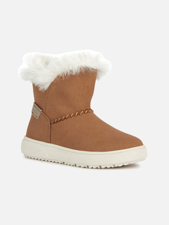 Geox Svetlohnedé dievčenské členkové topánky Geox Theleven