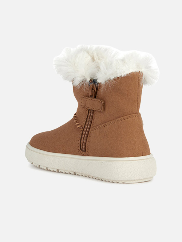 Geox Svetlohnedé dievčenské členkové topánky Geox Theleven