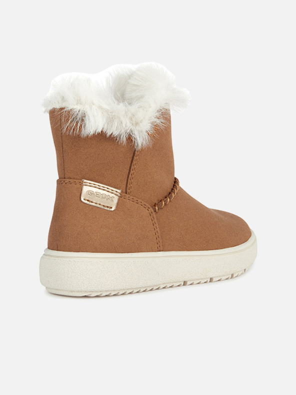 Geox Svetlohnedé dievčenské členkové topánky Geox Theleven