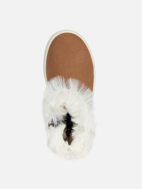 Geox Svetlohnedé dievčenské členkové topánky Geox Theleven