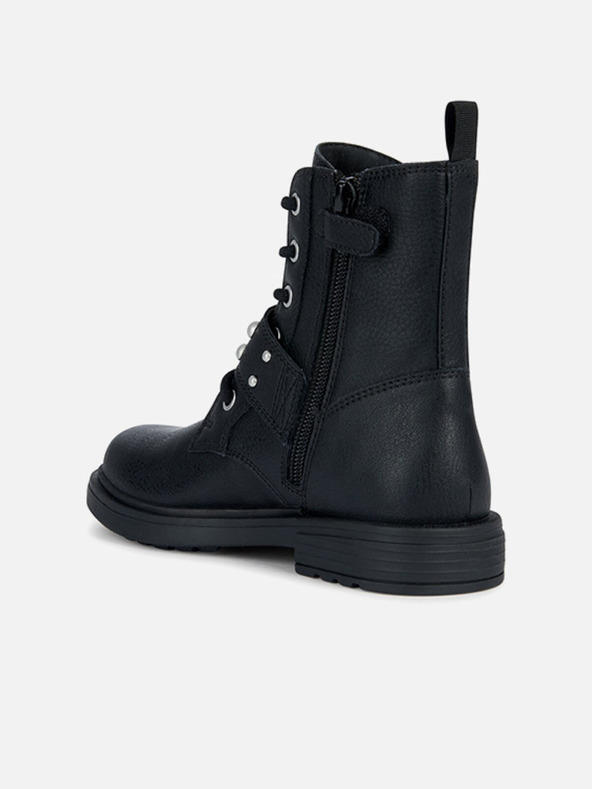 Geox Čierne dievčenské členkové topánky Geox Eclair