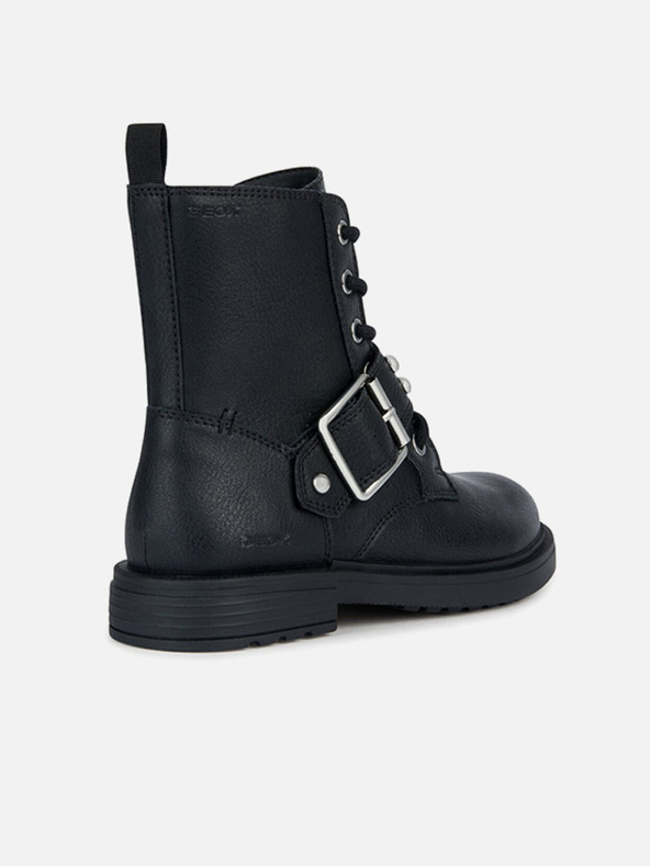 Geox Čierne dievčenské členkové topánky Geox Eclair