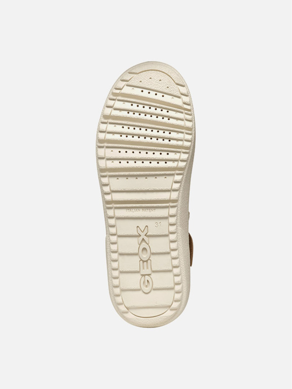 Geox Svetlohnedé dievčenské členkové topánky Geox Theleven