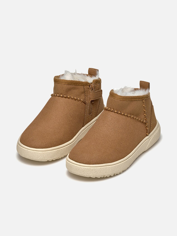 Geox Svetlohnedé dievčenské členkové topánky Geox Theleven