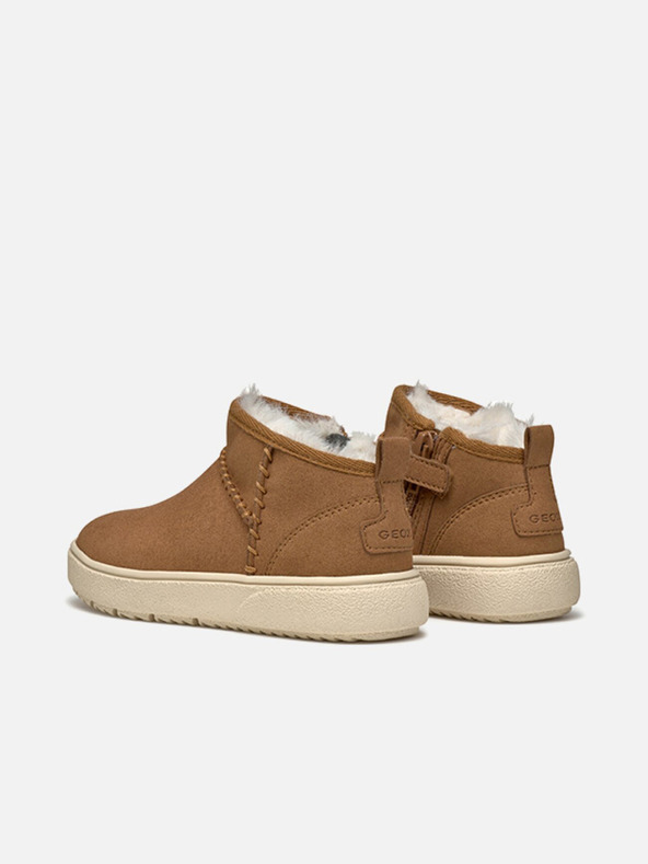 Geox Svetlohnedé dievčenské členkové topánky Geox Theleven