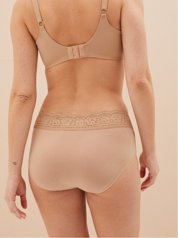 Marks & Spencer Dámska súprava piatich kusov nohavičiek Marks & Spencer v béžovej farbe