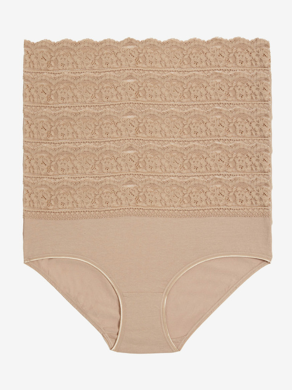 Marks & Spencer Dámska súprava piatich kusov nohavičiek Marks & Spencer v béžovej farbe