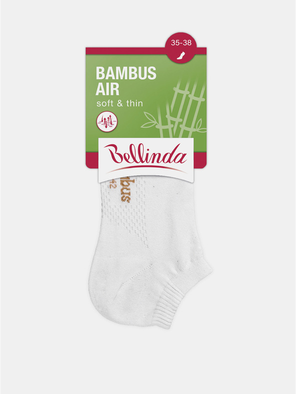 Bellinda Biele dámske členkové ponožky Bellinda BAMBUS AIR LADIES IN-SHOE SOCKS