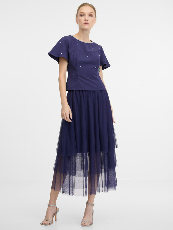 Orsay Tmavomodrá dámska blúzka ORSAY