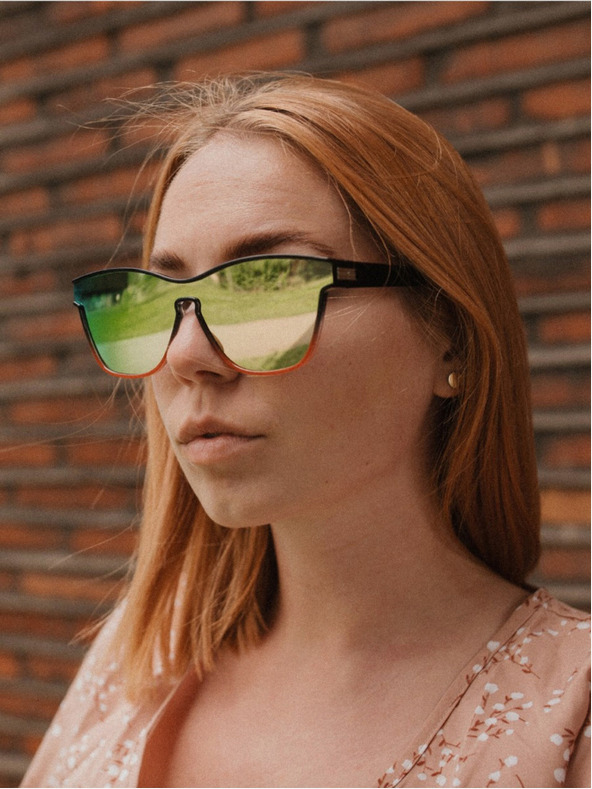 VEYREY VeyRey Slnečné okuliare Orin Polarizačné slnečné okuliare s polorámčekom Oranžové šošovky Univerzálne