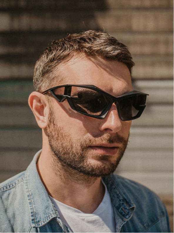 VEYREY VeyRey Unisex futuristické slnečné okuliare Calictor Black Universal